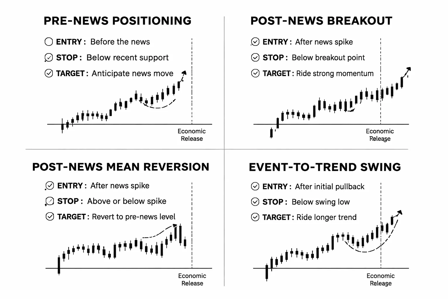 3 Practical Ways to Trade Around Economic Releases