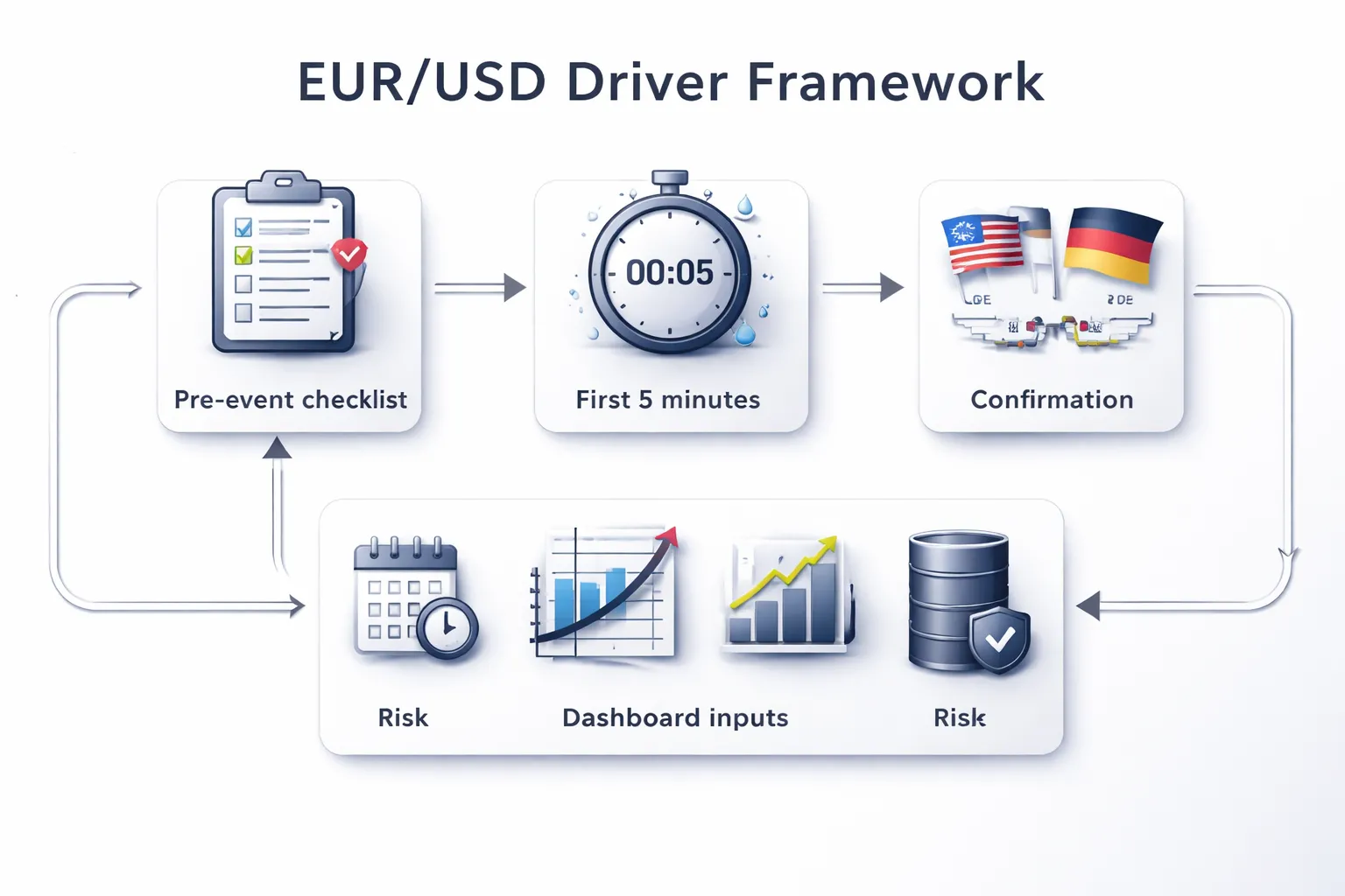 A practical framework to forecast and react to EUR/USD drivers