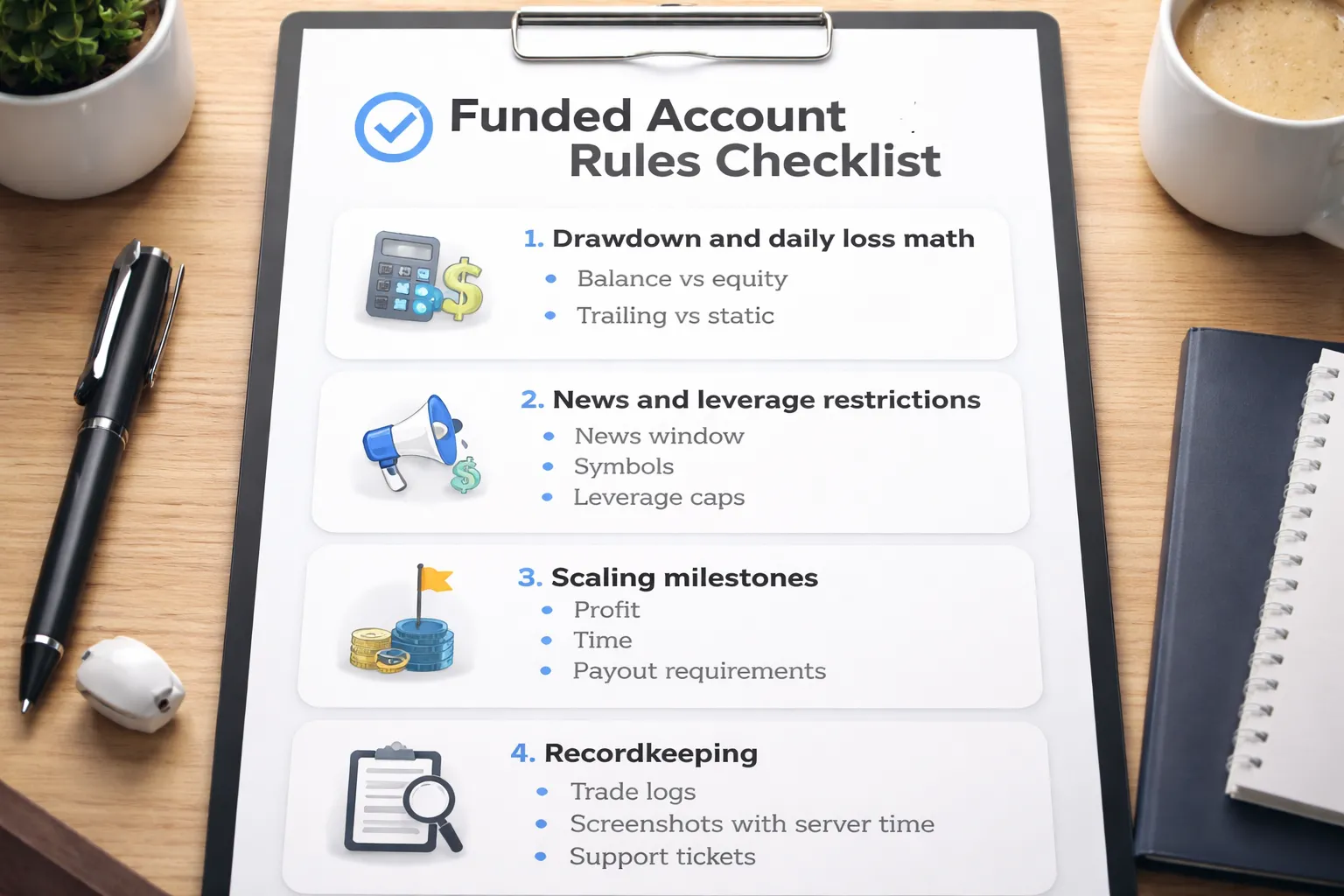 After you pass: funded account rules, scaling plans, and rule changes to watch