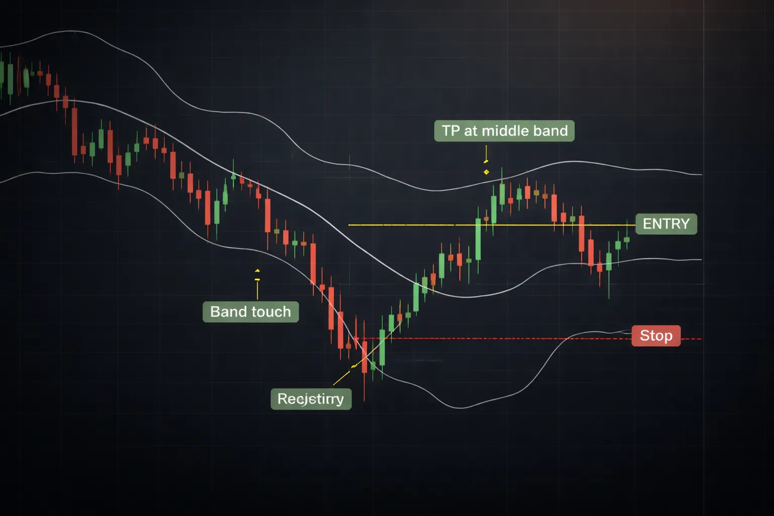 Beginner Setup #1: Range Reversion (Band-to-Middle Strategy)