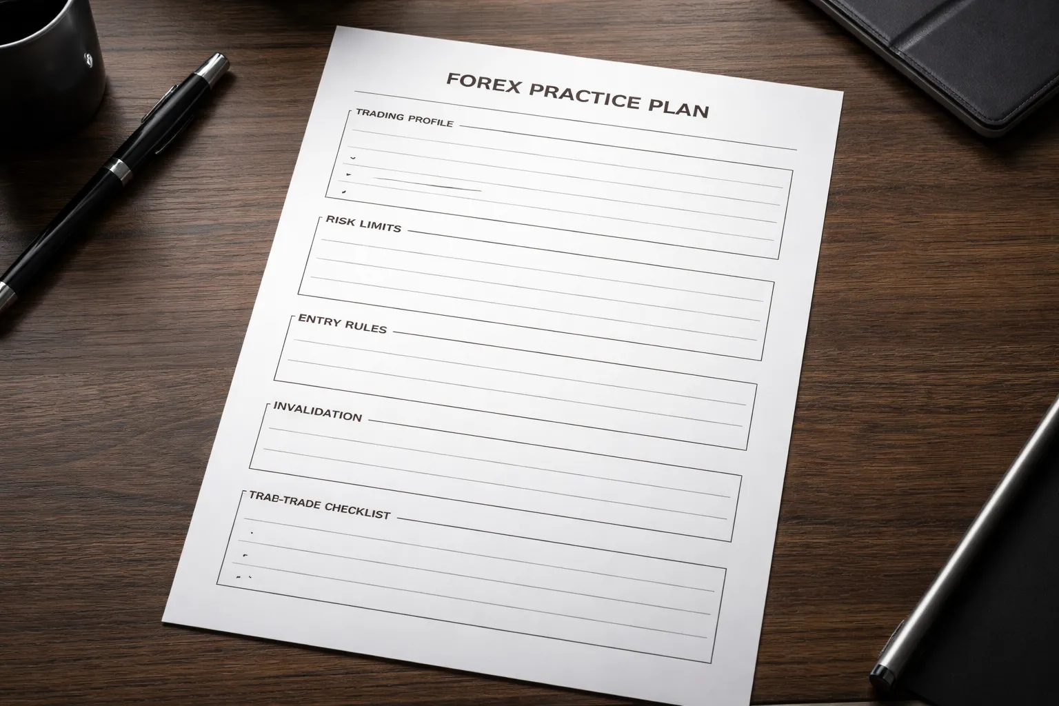 Build a practice plan: goals, timeline, and rules before you place a trade