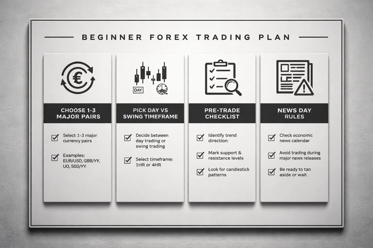 Building a Beginner Forex Trading Plan Around Price Action