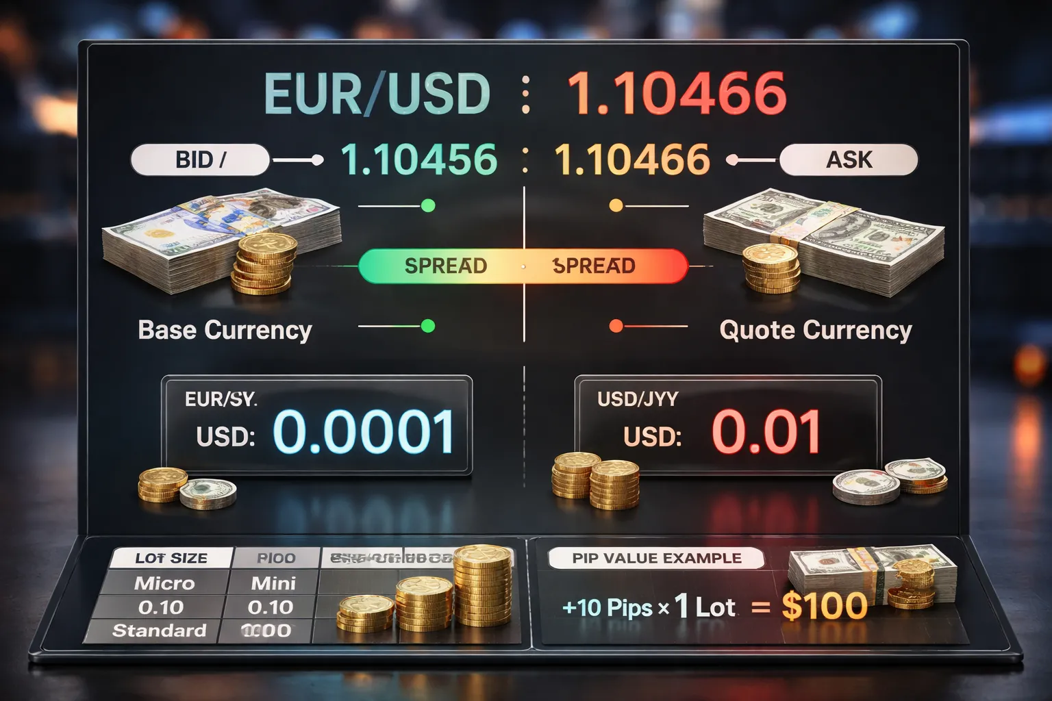 Currency pairs 101: base/quote, pips, and what a price means