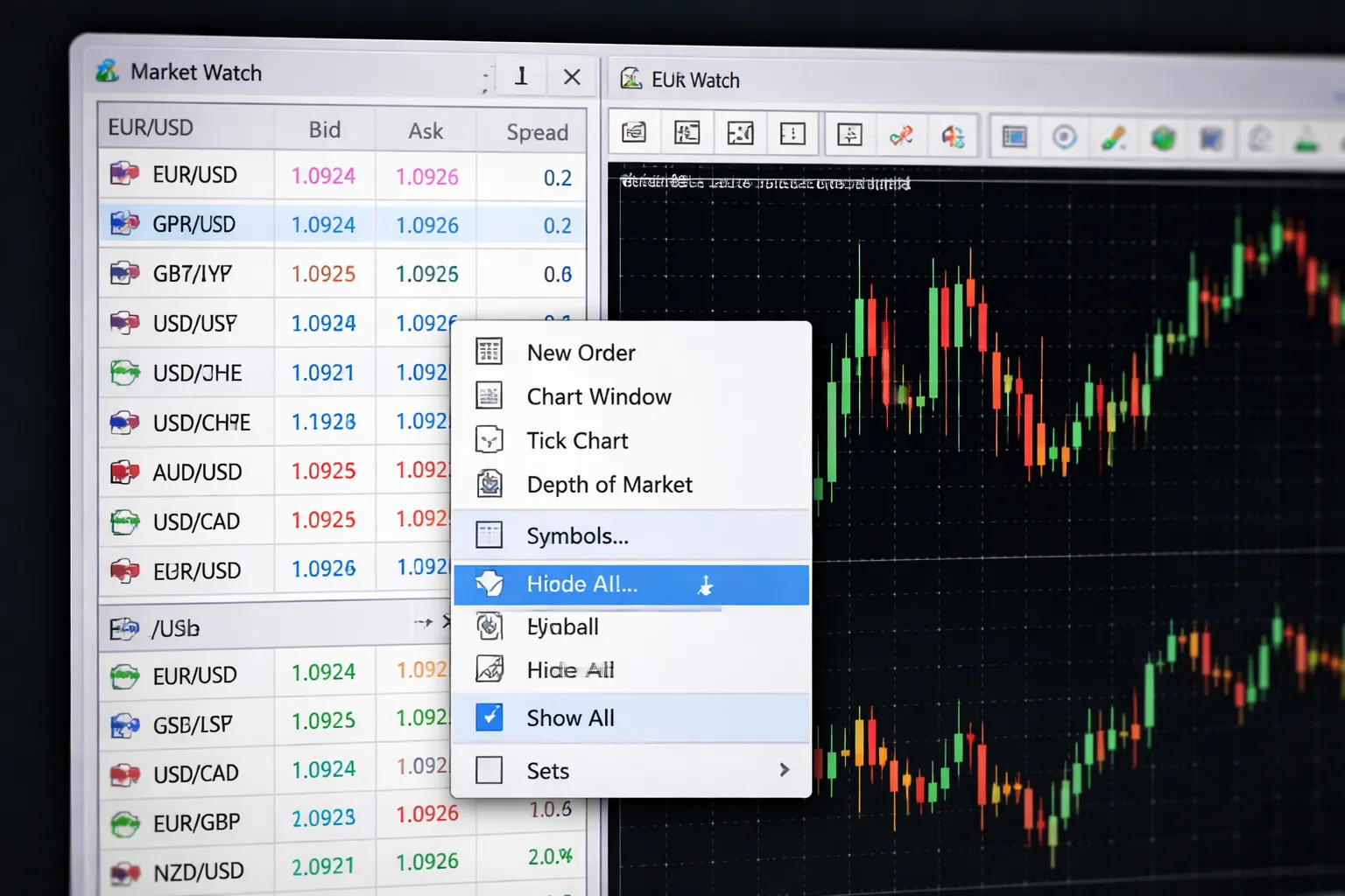 Finding a Market and Opening a Chart
