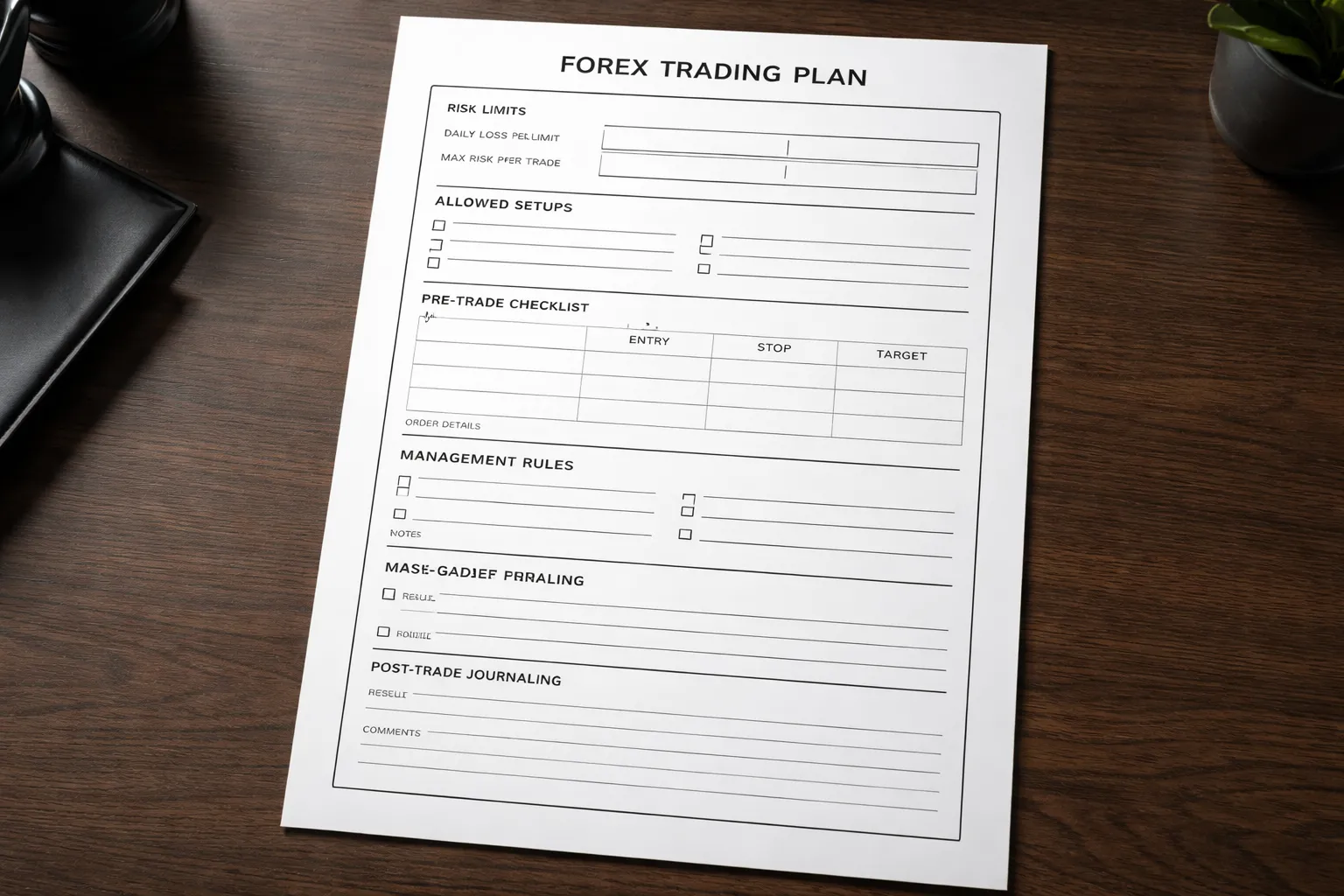 Forex Trading Plan Template (Copy/Paste)