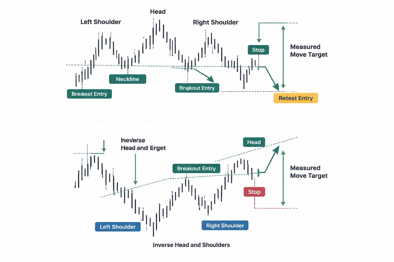 Head and Shoulders (H&S) and Inverse Head and Shoulders