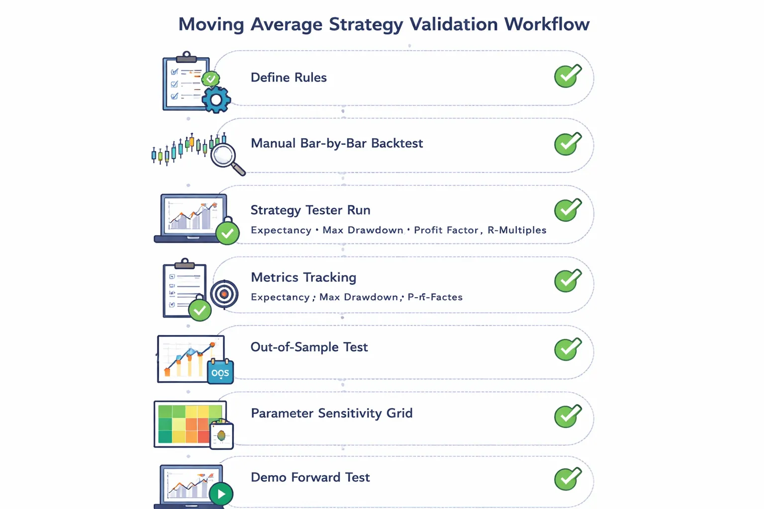 How to backtest and validate a moving average strategy (without overfitting)