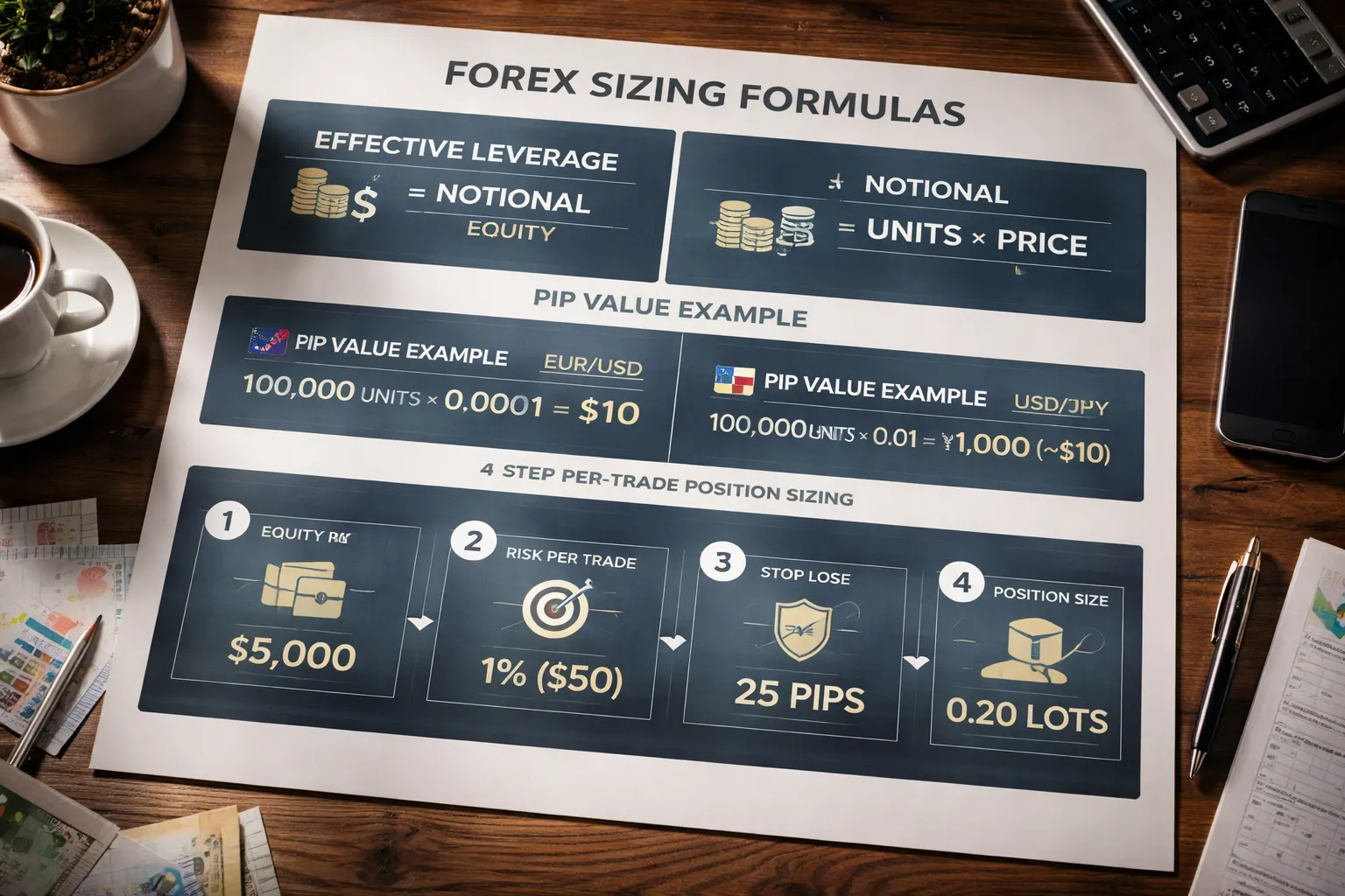 How to Calculate Forex Leverage, Position Size, and Pip Value