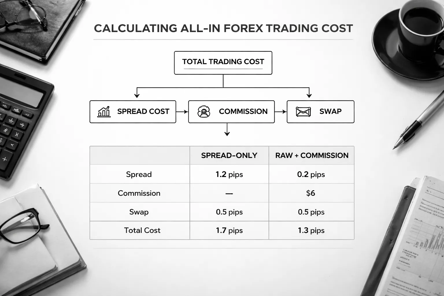 How to Calculate Your True “All-In” Trading Cost (with examples)