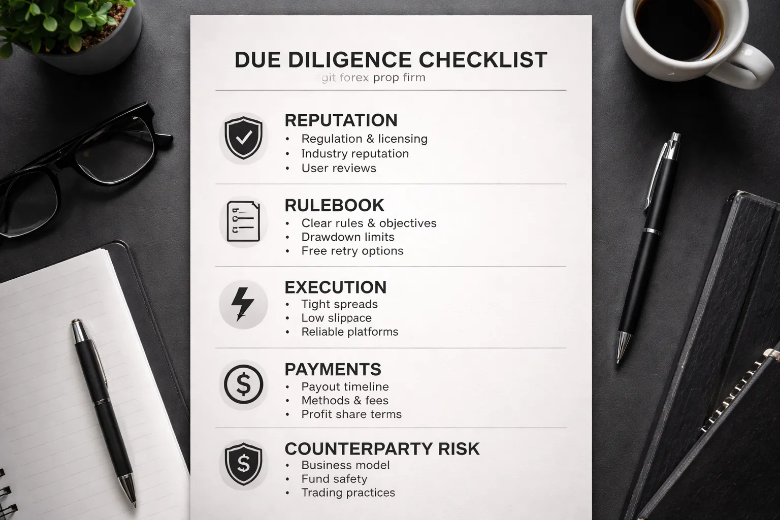 How to Choose a Legit Forex Prop Firm (Due Diligence Checklist)