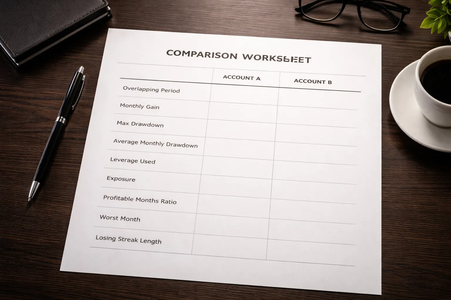 How to Compare Two Myfxbook Accounts Fairly (A Practical Framework)
