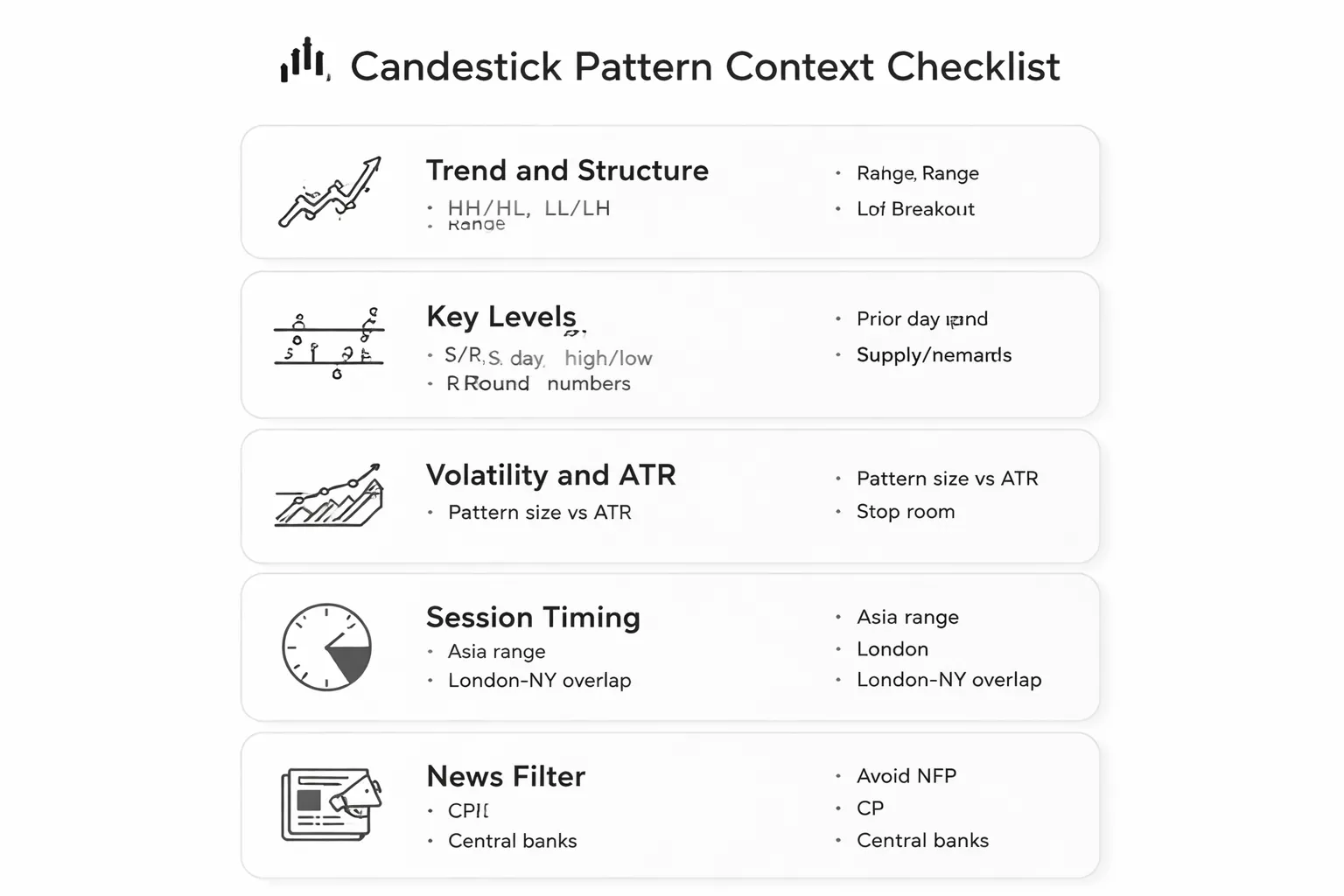 How to read candlestick patterns correctly (the context checklist)
