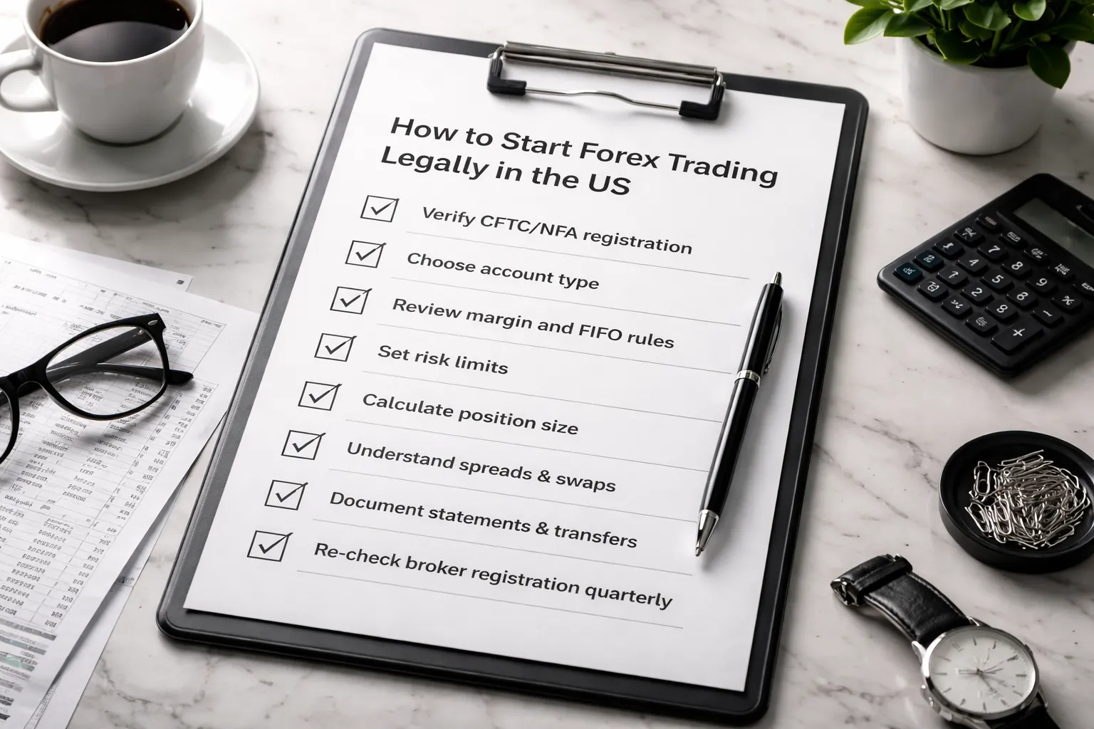 How to Start Forex Trading Legally in the US (Practical Checklist)