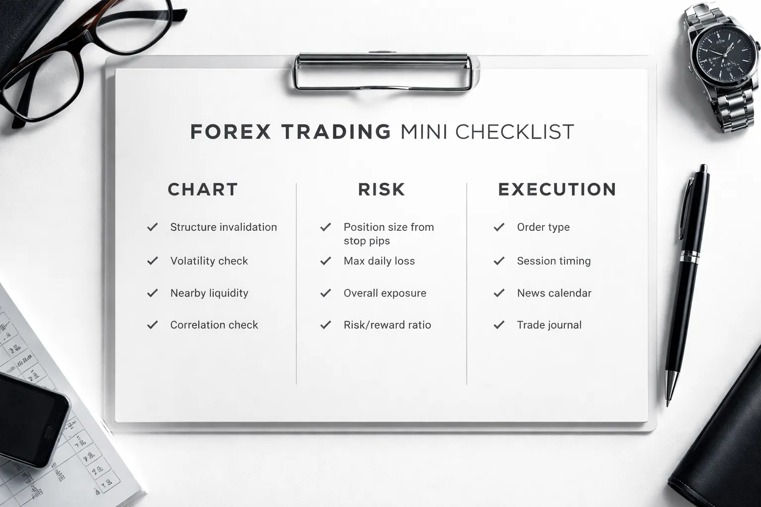 Mini checklist: placing a stop loss with confidence