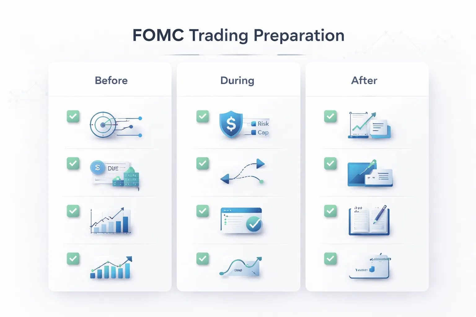 Practical preparation plan for traders (before, during, and after the announcement)