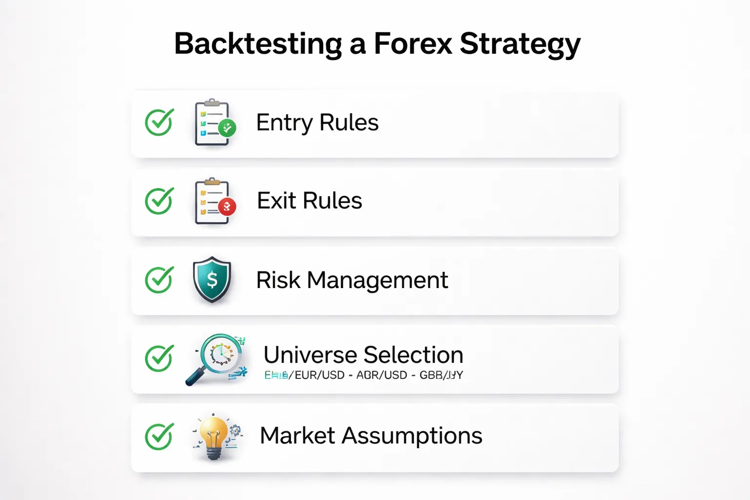 Prerequisites: define your strategy in testable rules