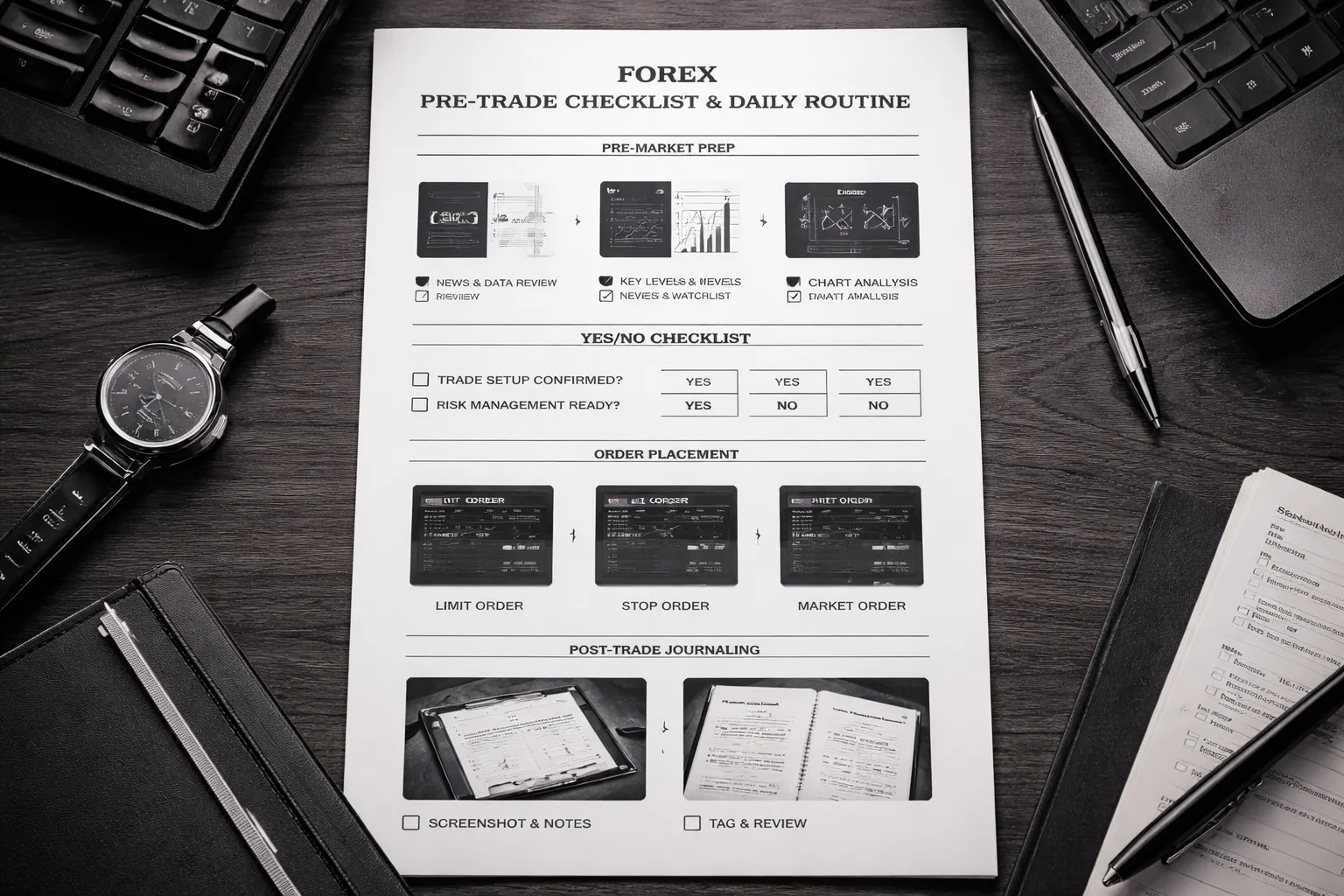 Pre-Trade Checklist and Daily Routine (Execution Layer)