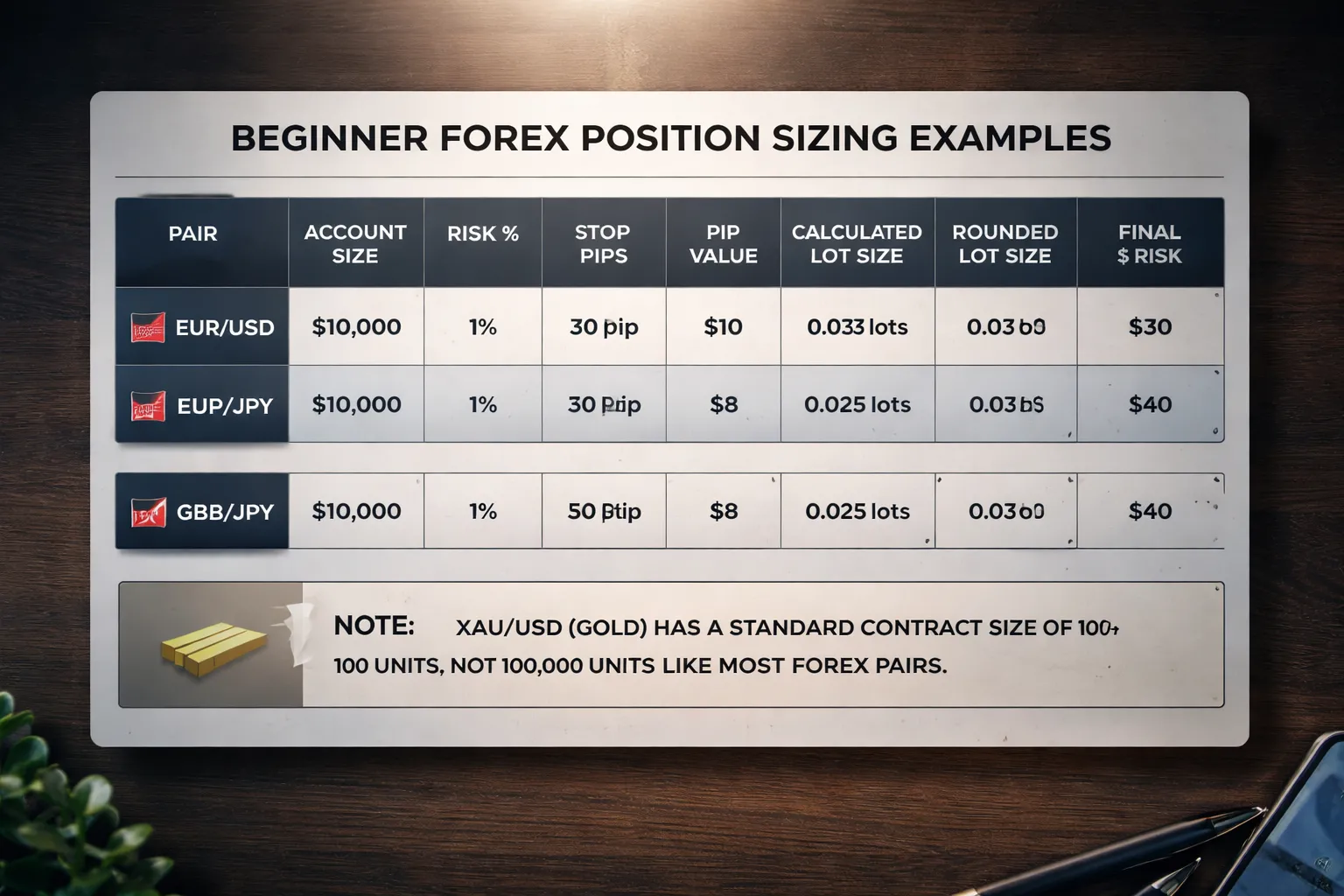 Quick Lot Size Examples (Beginner-Friendly Scenarios)