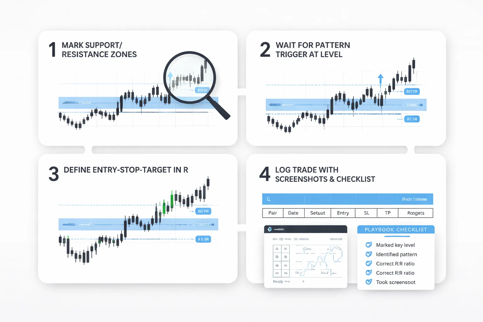 Realistic examples and practice workflow (learn faster)
