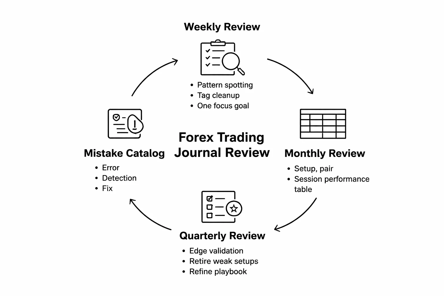 Review Process: Turn Journal Entries Into Measurable Improvements