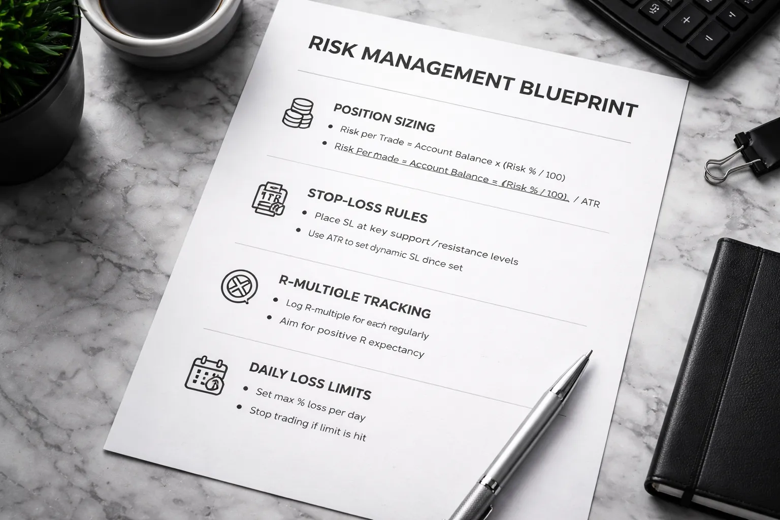 Step 3 — Risk Management Blueprint (The Core of Passing)