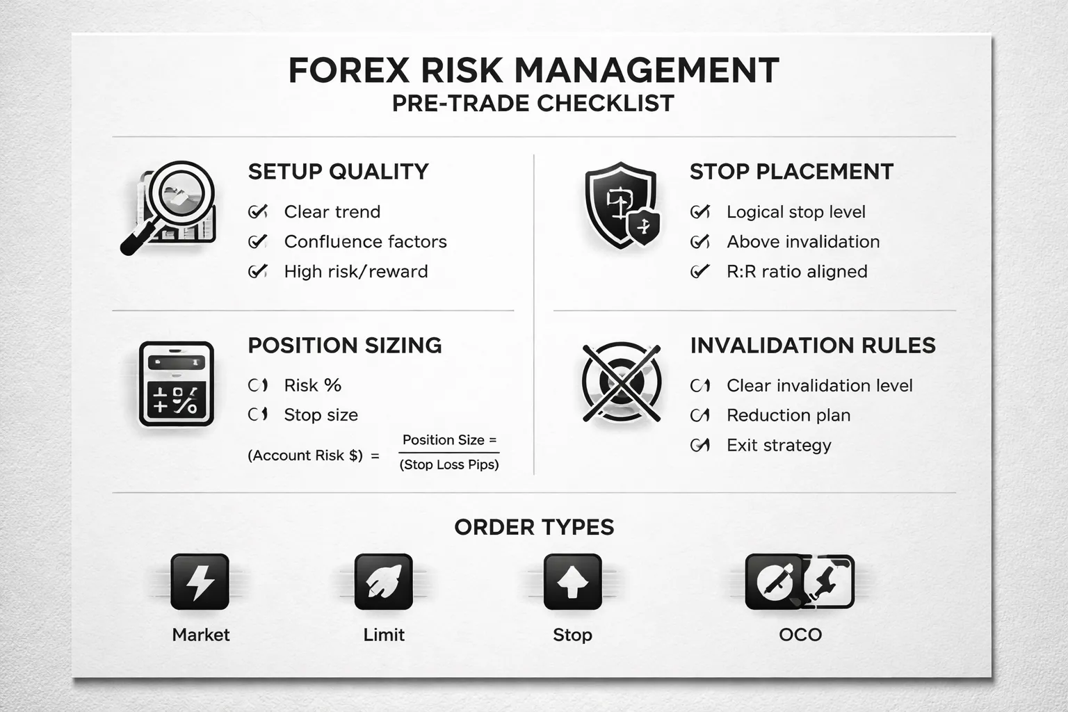 Trade planning and execution discipline (turn rules into behavior)