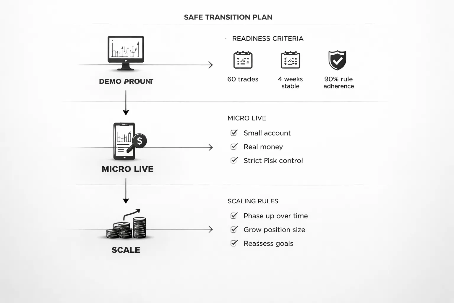 When you’re ready to go live: a safe transition plan from demo to real capital